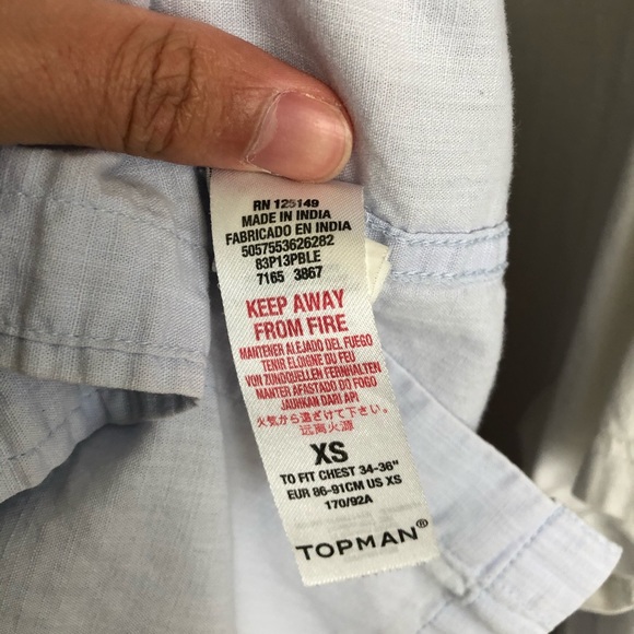 Topman Linen Button-Up Tee - Picture 4 of 4